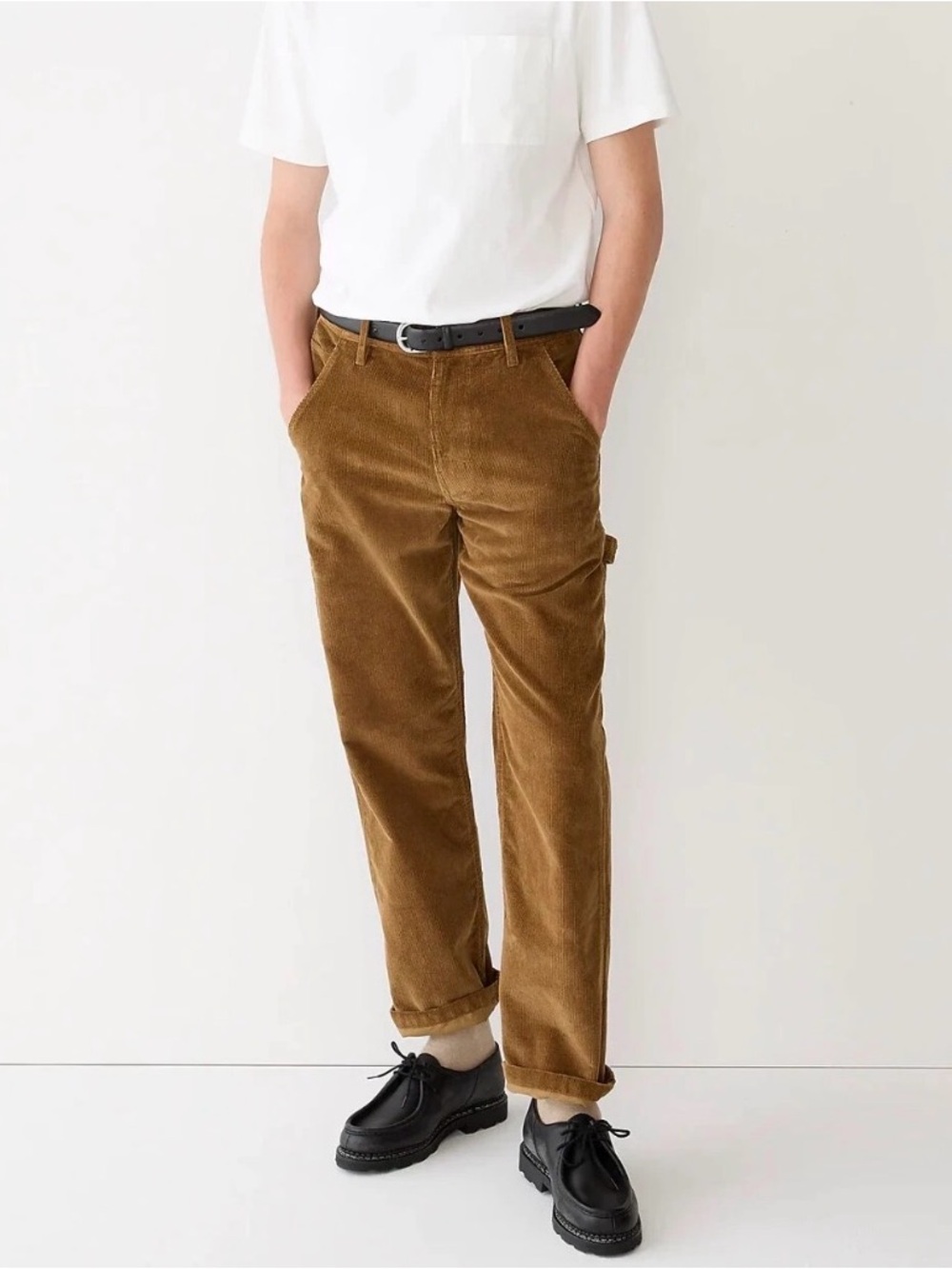 Wallace And Barnes J. Crew Brown Cotton Corduroy Carpenter Painter Pants 31x28